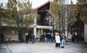 Le collège de Conflans, deux jours après l'attentat Samuel Boivin / NurPhoto / NurPhoto via AFP